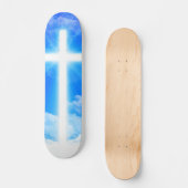 Cross of Light Jesus Christ Customizable Christian Skateboard (Vorderseite)