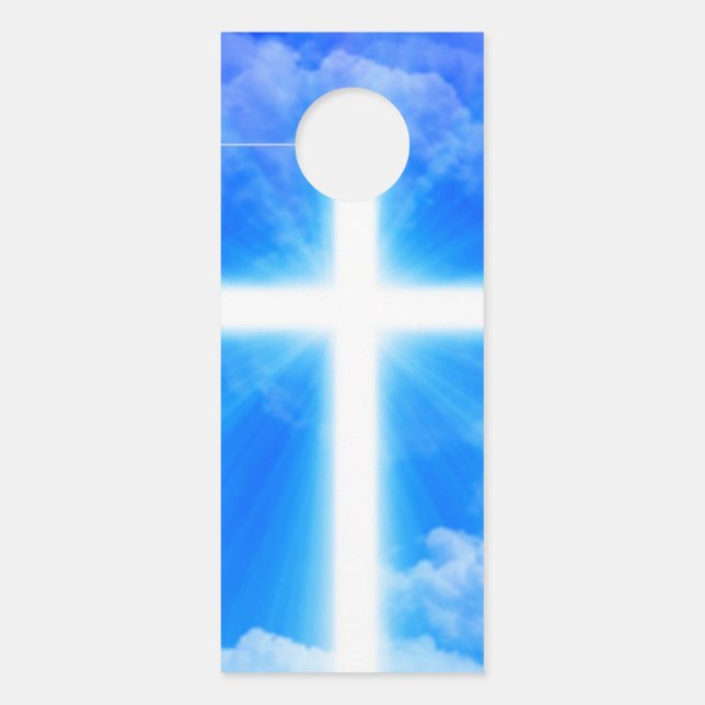 Cross of Light Jesus Christ Customizable Christian Türanhänger (Vorderseite)