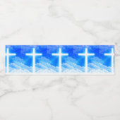 Cross of Light Jesus Christ Customizable Christian Wasserflaschenetikett (Einzelnes Label)