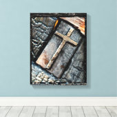 Cross of Protection Leinwanddruck (Insitu (Holzboden))