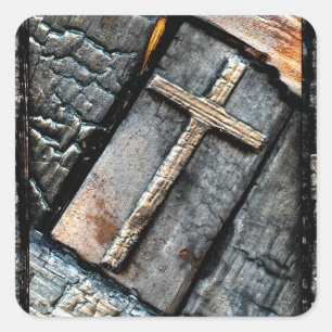 Cross of Protection Quadratischer Aufkleber