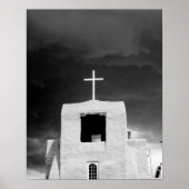 Cross on oldest church, San Miguel, Santa Fe, Poster (Vorne)