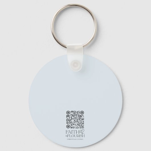 Cross on Water Scripting Dark Blue Personalisiert Schlüsselanhänger (Rückseite)