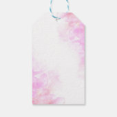 Cross Pink Floral Orchid Blume danke Geschenkanhänger (Rückseite)