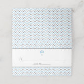 Cross Platzkarte Blue & Silver (Außenseite Aufgefaltet)