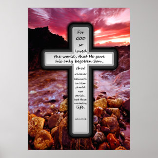 Cross Poster - John 3:16
