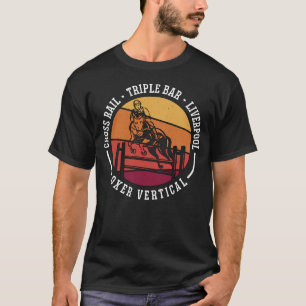 Cross Rail Dreifach Bar Retro Liebt Reiten Sho T-Shirt