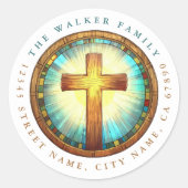 Cross Round Stickers (Vorderseite)