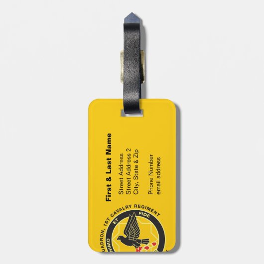 Cross Sabers/Gold Gepäckmarke - individuell anpass Gepäckanhänger (Rückseite vertikal)