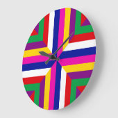 Cross-section of a Star - Blue/Magenta - Balanced Große Wanduhr (Winkel)