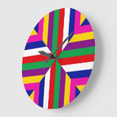 Cross-section of a Star - Green/Red - Balanced Große Wanduhr (Winkel)