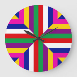 Cross-section of a Star - Green/Red - Balanced Große Wanduhr