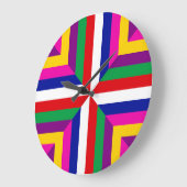 Cross-section of a Star – Red/White – Balanced Große Wanduhr (Winkel)