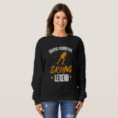 Cross Skiing Legend Biathlon Biathlete Skier Sweatshirt (Vorne ganz)