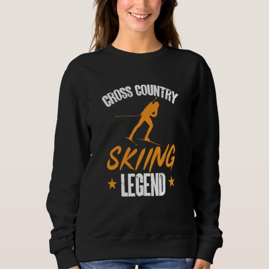 Cross Skiing Legend Biathlon Biathlete Skier Sweatshirt (Vorderseite)