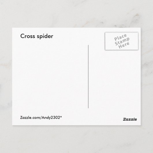 Cross Spider 132 ~ Postkarte (Rückseite)