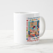 Cross Stitch Buddy Jumbo-Tasse (Vorderseite Rechts)
