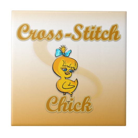 Cross-Stitch Chick Fliese (Vorderseite)