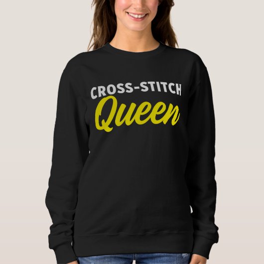 Cross Stitch Cross Stitching Craft Sweatshirt (Vorderseite)