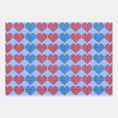 Cross-Stitch Hearts Collection Geschenkpapier Set (Vorderseite 2)