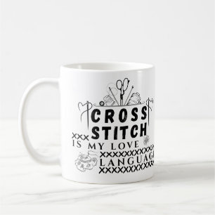 Cross Stitch ist meine Liebessprache - X-Stitch Li Kaffeetasse