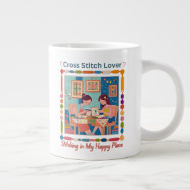 Cross Stitch Liebhaber - Sticken in meinem glückli Jumbo-Tasse