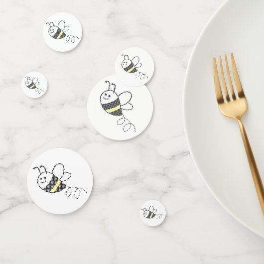 Cross Stitch Muster Niedliche BienenBaby-Dusche Konfetti (Gruppe)