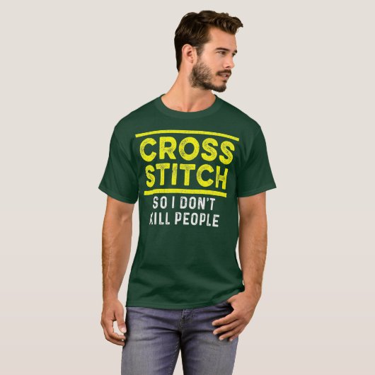 Cross Stitch People Cross Stitching Craft Lover T-Shirt (Vorne ganz)