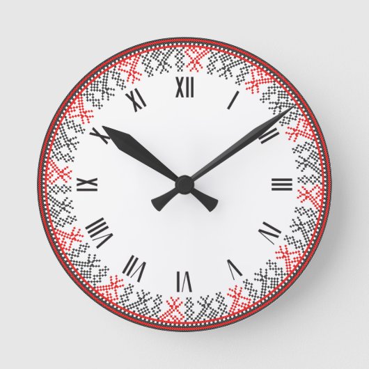 Cross-stitch Runde Wanduhr (Vorderseite)