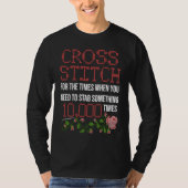 Cross-Stitch-Sprichwort Kreuzstitchers Crocheter S T-Shirt (Vorderseite)