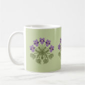 "Cross-Stitch" Violets Coffee Tasse (Links)