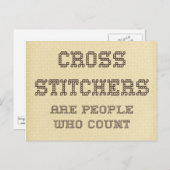 Cross Stitchers sind Menschen, die zählen Postkarte (Vorne/Hinten)