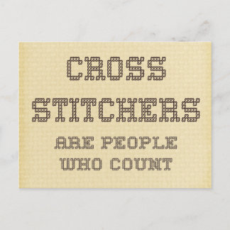 Cross Stitchers sind Menschen, die zählen Postkarte