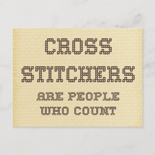 Cross Stitchers sind Menschen, die zählen Postkarte (Vorderseite)