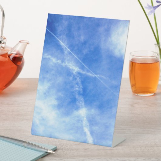 Cross Streaks In Sky Photo Sockelschild (In Situ)