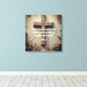 Cross Stretching Canvas Print Leinwanddruck (Insitu (Holzboden))