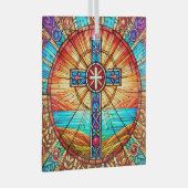 Cross Suncatcher Ornament gestanztes Glas Design (Vorderseite Rechts)