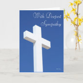 Cross Sympathy Card Karte (Gelbe Blume)