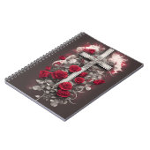 cross tattoo flower 1 notizblock (Linke Seite)