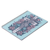 cross tattoo flower 20 notizblock (Linke Seite)