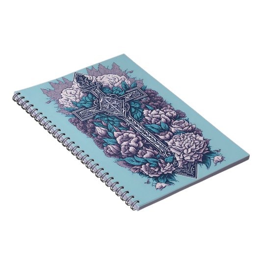 cross tattoo flower 21 notizblock (Rechte Seite)