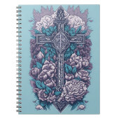 cross tattoo flower 21 notizblock (Vorderseite)