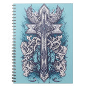 cross tattoo flower 24 notizblock (Vorderseite)