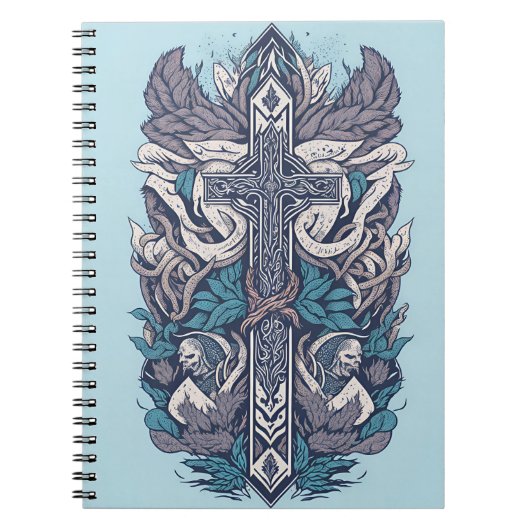 cross tattoo flower 25 notizblock (Vorderseite)