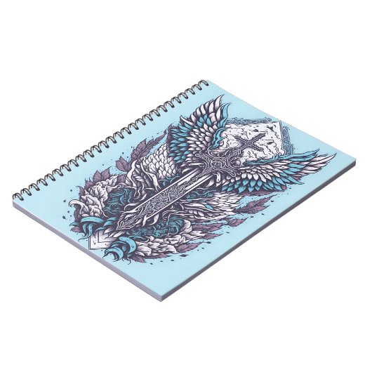 cross tattoo flower 27 notizblock (Linke Seite)