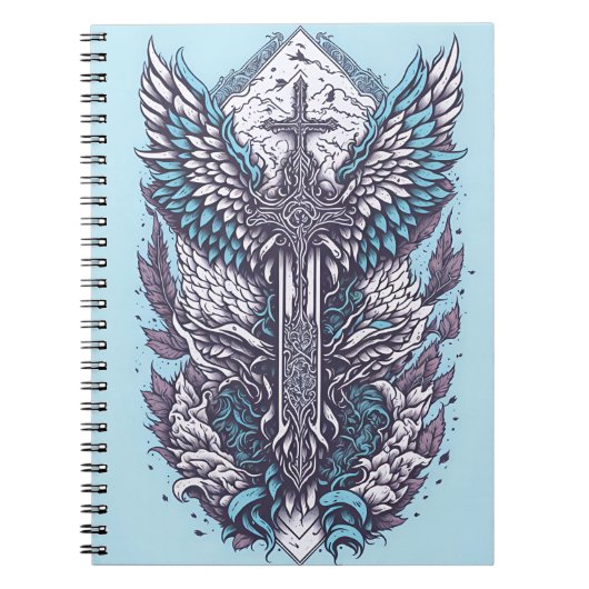 cross tattoo flower 27 notizblock (Vorderseite)