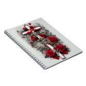 cross tattoo flower 2 notizblock (Rechte Seite)