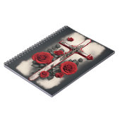 cross tattoo flower 4 notizblock (Linke Seite)