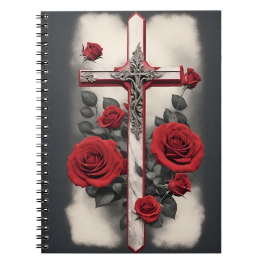 cross tattoo flower 4 notizblock (Vorderseite)