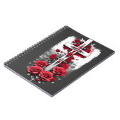 cross tattoo flower 6 notizblock (Linke Seite)